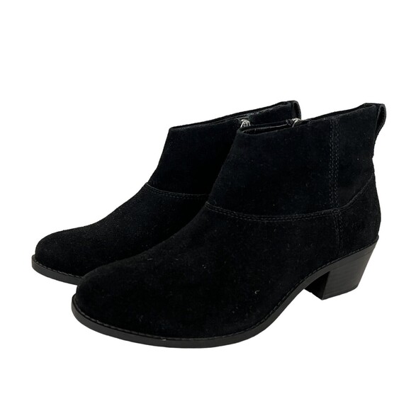Vionic Zadie Ankle Boots  Womens Size 7  Black Suede Low Heel - Picture 1 of 11